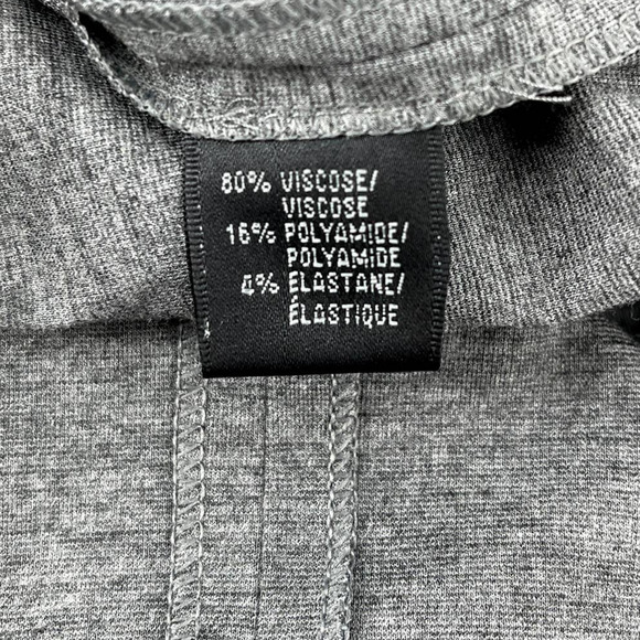 Lafayette 148 Gray Ruffle Front Stretchy Sheath Dress Size 14 EUC - Picture 5 of 6